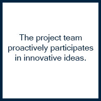 Project team proactively participates in innovative ideas