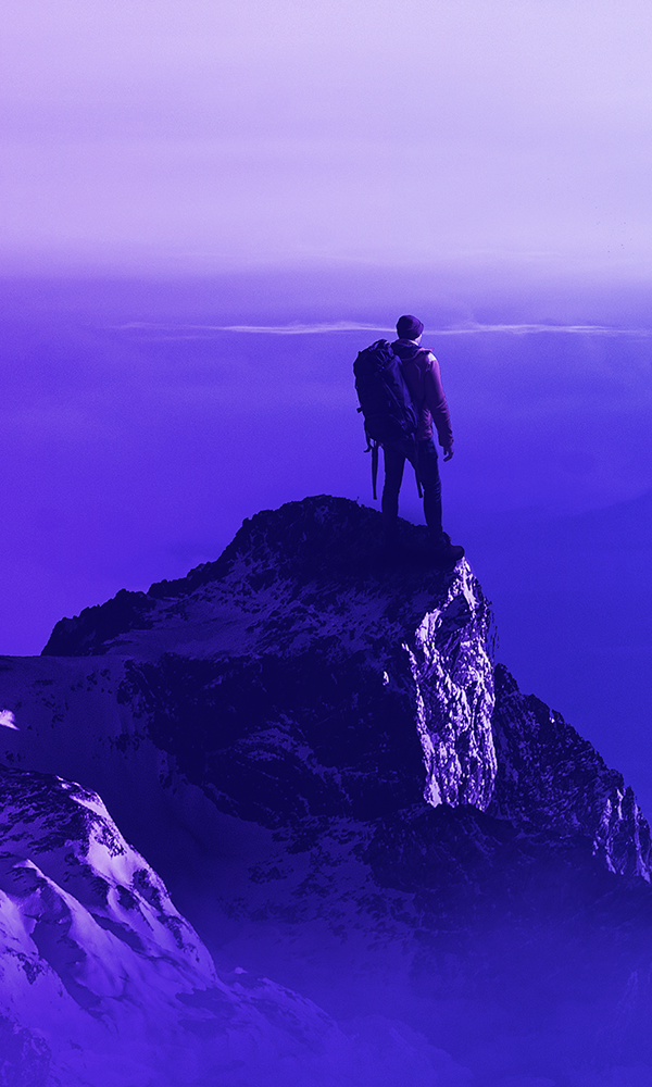 Mountaineer in the mountains