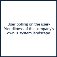 User polling on the user-friendliness of the companys own IT system landscape